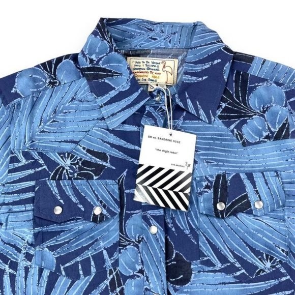 Free People x Sandrine Rose Bali Top Women’s Short Sleeve Shirt sz M NWT - Picture 4 of 8